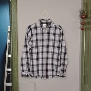 Sonoma Blue and White Plaid Button-Down Shirt.   Clearance Sale